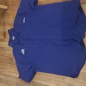 Columbia PFG TCU Horned Frogs Fishing Shirt Med